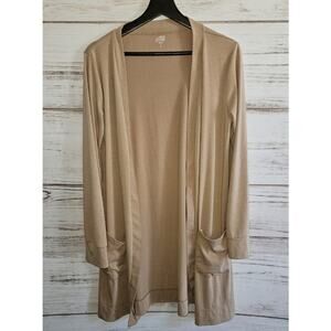 Tickled Teal Midi Length Dister Cardigan sz L